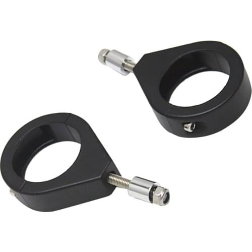 Pair Turn Signal Mount Bracket 41mm Fork Relocation Clamps for Harley Black