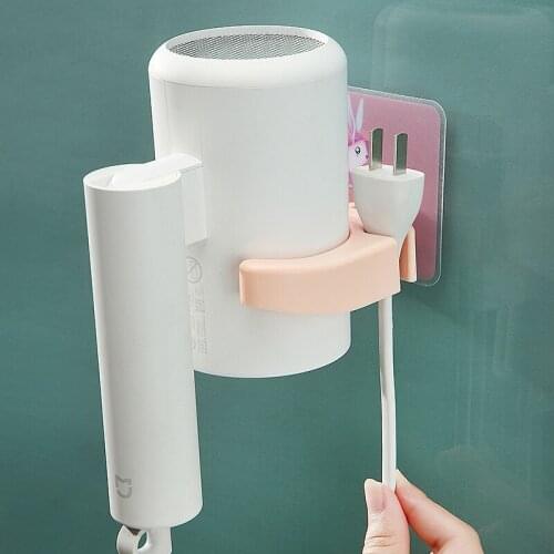 Simple Wall-mounted Hair Dryer Storage Rack With Hooks Can Be Wound With Plugs Household Multifunctional Practical 2021