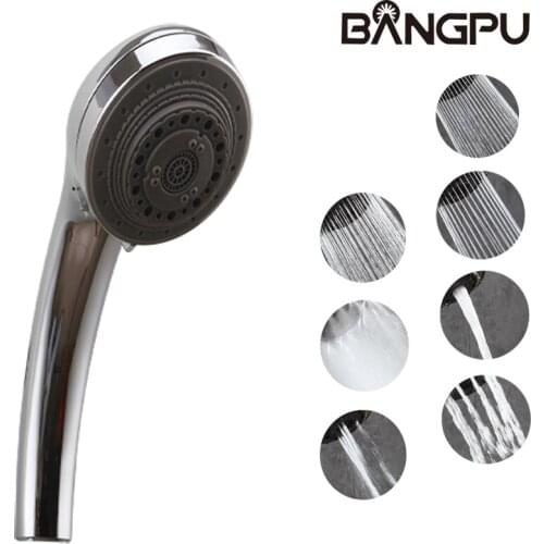 BANGPU Rain Handheld Shower High Pressure Rain Shower Head Multifunction Adjustable Hand Shower Bathroom Shower Head Chrome