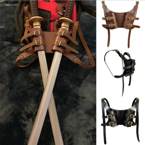 Medieval Shoulder Strap Sword Holder Sheath Scabbard Frog Larp Knight Weapon Costume Gear Rapier Ring Belt Holster