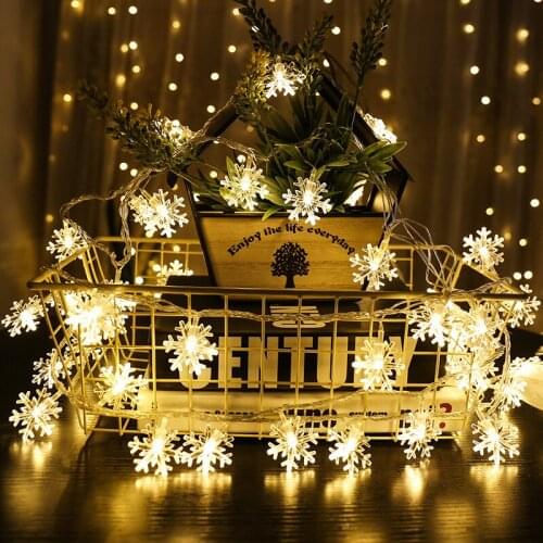 LED Snow Flake String Lights Christmas Wedding Outdoor Decoration Lamp