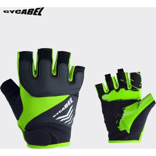 CYCABEL Cycling Gloves Half Finger Shockproof Wear Resistant Breathable MTB Road Bicycle Gloves Men Women Sports Bike Equipment