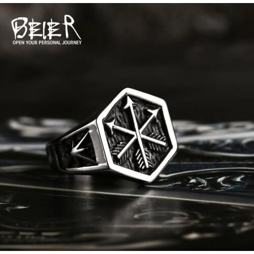 GothicStyle Compass Sailor Signet Ring Vintage Navy Anchor Nautical Rings Male Punk Biker Jewelry Dropshipping