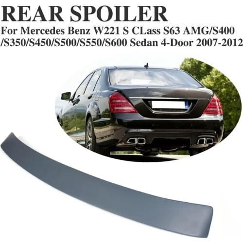 Rear Roof Spoiler Tail Window Wing for Mercedes Benz S CLass W221 S63 AMG Sedan 4-Door 2007-2012 ABS Grey Car Styling