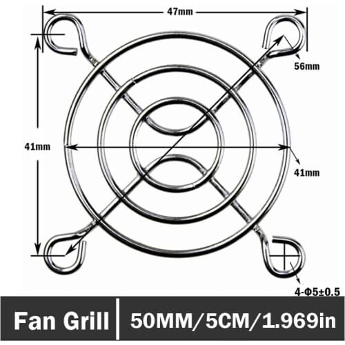 50 Pieces Silver Tone Metal Grill Finger Guard Cover for 50mm Case Fan