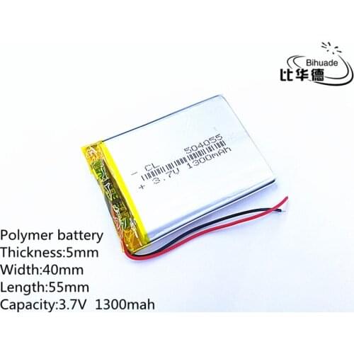1pcs/lot Liter energy battery 3.7V 1300mAh 504055 Lithium Polymer LiPo Rechargeable Battery li ion cells