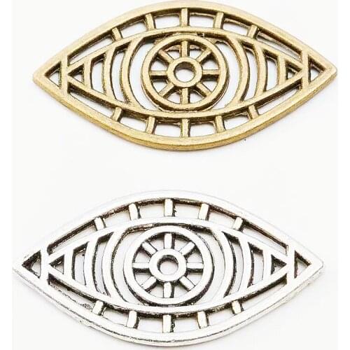 10pcs 32*27mm 2Color Peace Eye Sailing helm Charm Jewelry Angel Eyes Pendant For Diy Making Handmade Jewelry Findings