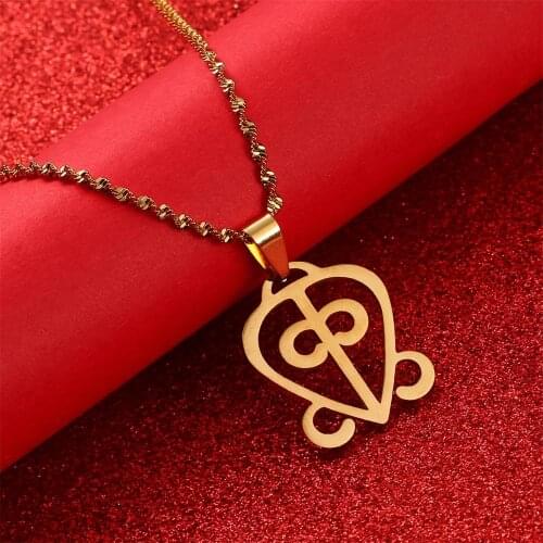 African Adinkra Symbol ODO NNYEW FIE KWAN Power of Love Pendant Necklaces Jewelry