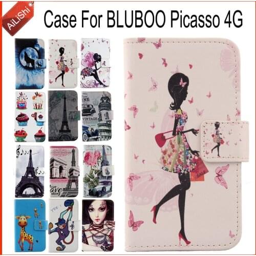 AiLiShi Factory Direct! For BLUBOO Picasso 4G Case Flip Holder Wallet Leather Case Protective Cover Bag 100% Special Phone