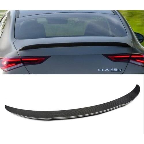 FOR FD Style Real Carbon Fiber Accessory Spoiler Benz CLA W117 CLA180 CLA200 2013-2020 Car Trunk Rear Lip Spoiler Wings