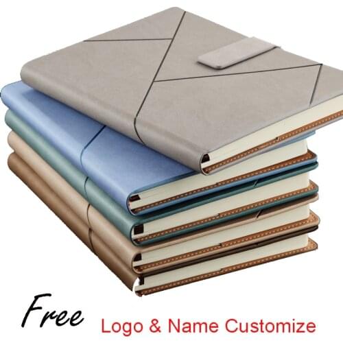 Logo Name Customize Leather A5 Notebook B5 Journal Diary Planner Notepad Note Pads Office School Supplies Kids Student Gift