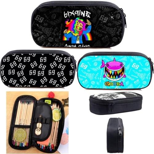 6IN9INE Pencil Case Tekashi69 Cosmetic Cases 3D Anime Album Gooba 6ix9ine Stationery Storage Box Kids Cartoon Game Pen Bag Teens
