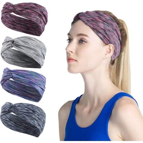 Elastic Sports Headband Fitness Headscarf Men And Women Cross-beam Hairband Stylish Yoga Training Hairband Sweat Belt