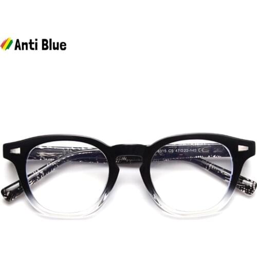 JackJad Top Quality Vintage Round Style Anti Blue Ray Eyewear Frame Fashion TR90 Frame Acetate Leg Computer Glasses Eyeglasses