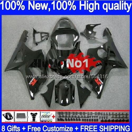 Body For SUZUKI GSXR 1000 GSX-R1000 GSXR1000 1000CC 19MC.1 Glossy black GSXR-1000 K2 GSX R1000 2000 2001 2002 00 01 02 Fairing