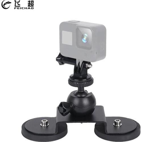 Low Angle Suction Cup Magnetic Mount Tripod Adapter 360 Ballhead Sucker Car Phone Holder for GoPro 9 8 5 insta360 Action Camera