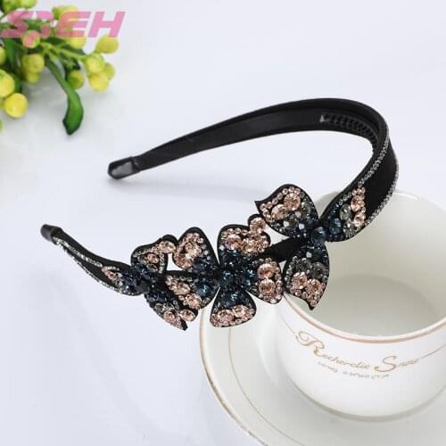 Sweet hairpin Korea rhinestone hairband hair accessories front clip top clip headdress new