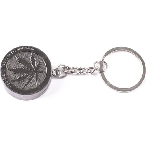 Mini Weed Grinder Keychain novelty Classical Unique Pocket Portable Small Key Chain Herb Herbal Tobacco Weed Grinder Smoking