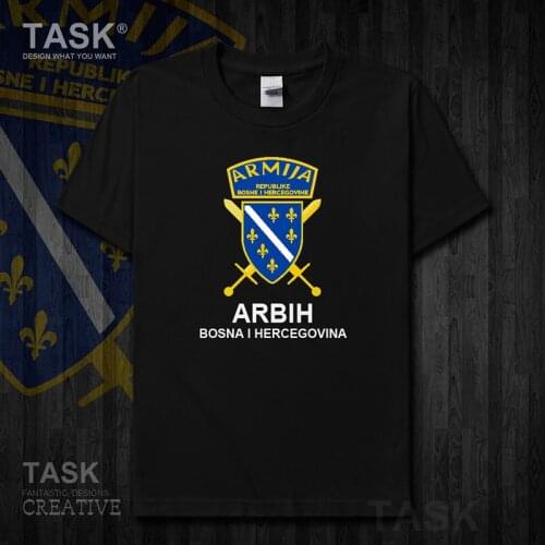 Army Bosnia and Herzegovina BIH Bosnian Herzegovinian country Short sleeve new Tops t shirt Military Tactical cotton summer 01