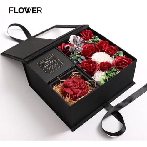 New style Rose Bath Body Flower Floral Soap Scented Rose Flower DIY Creative Gifts For Valentines Day Wedding Party Christmas