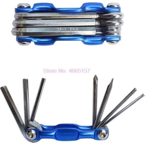 By DHL 100pcs 7 in 1 Bike Tools Sets Mountain Bike Cycling Multi Repair Tool Kit Key Spanner Bicycle Tools Touring Accessories