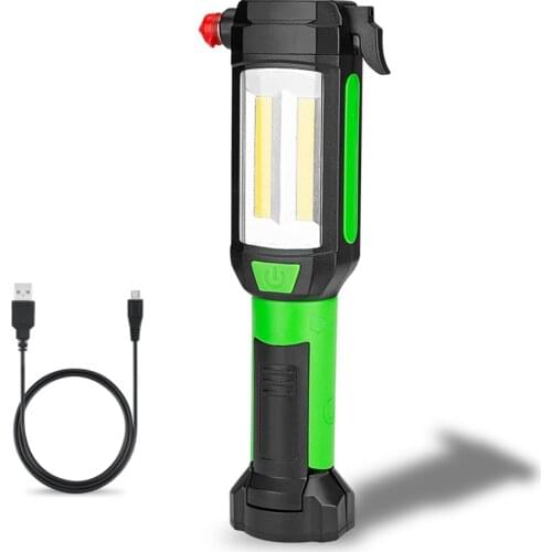 Portable Lantern LED Work Light Hook Magnet Camping Lamp COB USB Rechargeable 18650 Flashlight Torch Waterproof Highlight