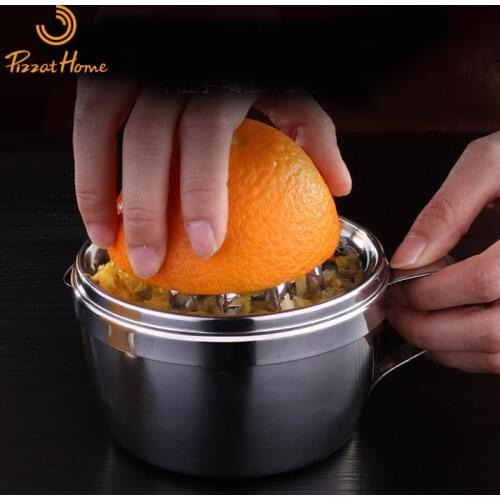 PizzAtHome Orange Manual Juicer Stainless Steel Citrus Squeezer Juice Maker Portable Pressed Juice Maker Kitchen Accessories