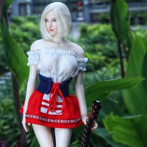 1/6 Soldier Bandage Slim Tube Top Skirt Clothes for 12-inch Movable Doll Female Body Model Accessories