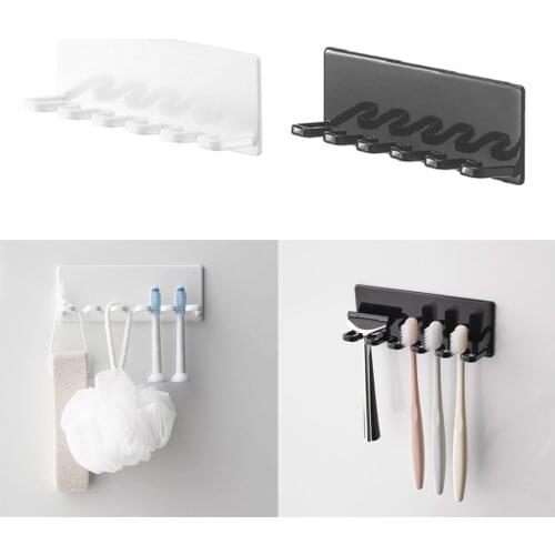 Steel Toothbrush Holder Wall Mounted Razor Shaver Rack for Family Shower