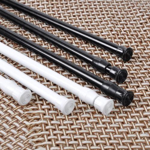 Telescopic Rod Wardrobe Telescopic Support Window Curtain Holder Adjustable Length No-Punching Rod Bathroom Balcony Clothes Rail