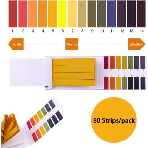 80 Strips/pack PH Test Strips Full PH Meter PH Controller 1-14st Indicator Litmus Tester Paper Water Soilsting Kit Factory