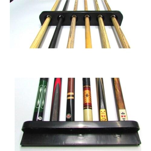 2Pcs/Set High Quality Plastic 6 Holes Plastic Pool Snooker Cue Stick Rack Holder Billiard Accessories