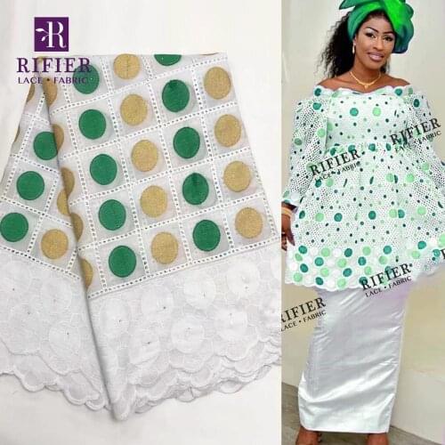 2020 New Arrival Dry Lace With Stones African Guinea Women Wedding Bride Dress Cotton Lace Fabrics Swiss Voile In Switzerland