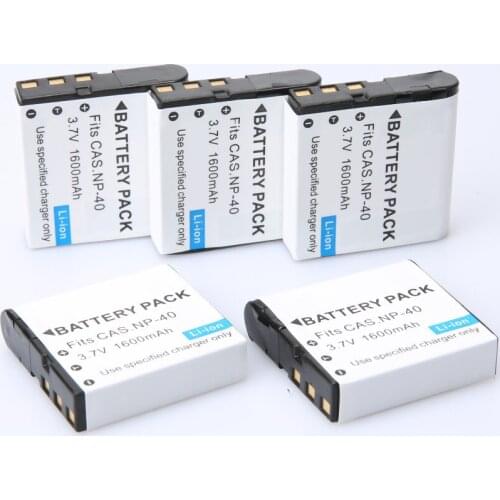 5* 1600mAh Rechargeable Battery NP-40 NP-40N NP-40ND FNP-40 for Fujifilm Cameras FinePix F402 F403 F420 F455 F460 F470 F480 Zoom