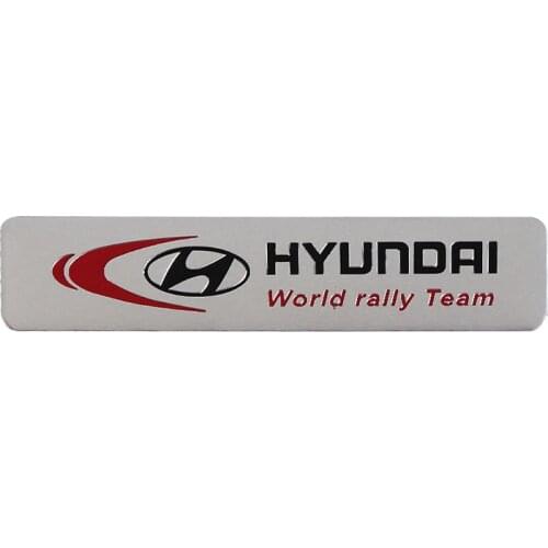 Car Decoration Stickers Logo 3D Aluminium Emblem Badge Decal For Hyundai Solaris ix35 i20 i30 i40 Tucson CRETA Santa