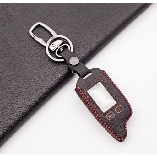 5 Buttons Soft Leather Key Case Cover For Tomahawk TW-9010 TW-7000 D900 D700 SL-950 S-700 TW7000 D-900 SL950 2-Way Car Alarm