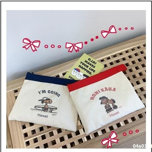 Tablet case Cute and cute female texture patch clutch bag ins cosmetic bag canvas bag storage bag ipad bag