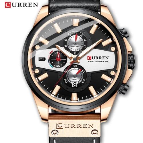 CURREN Casual Design Mens Watches Top Brand Quartz Wristwatches for Male Clock Chronograph Luminous Hands