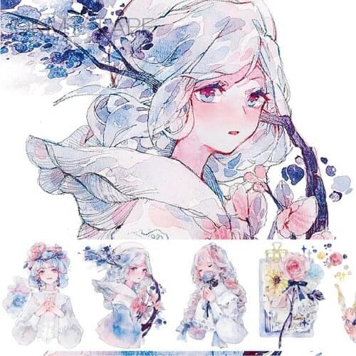 Fairy Gold Pink Blue Girls Washi Tapes Bullet Journal Masking Tape Adhesive Tape DIY Scrapbooking Washi Stickers