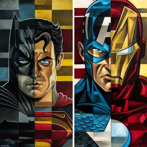 Full Square Round Diamond Painting Marvel Iron Man Hero DIY Cartoon Handmade Mosaic Set Embroidery Cross Stitch Home Decor Gift