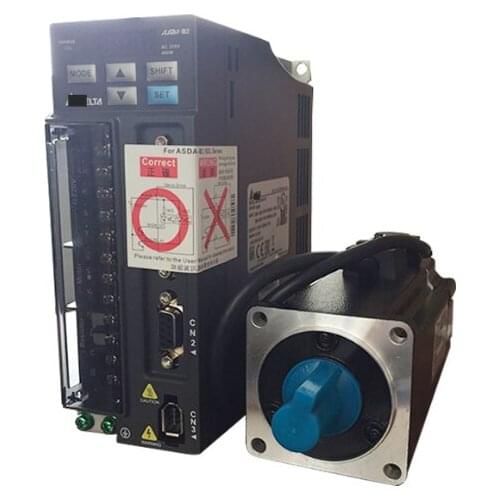 AC Servo Motor Drive Kit 750W 0.75KW 2.39NM 3000rpm NEMA32 80MM ASD-B2-0721-B + ECMA-C20807RS 3M Encoder & Power Cable