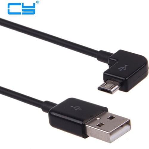 Left angled 90 degree Micro USB Male to USB Data Quick Charge Sync Data Cable for Mobile Phone & Tablet 0.2m 1m 2m 3m 5m