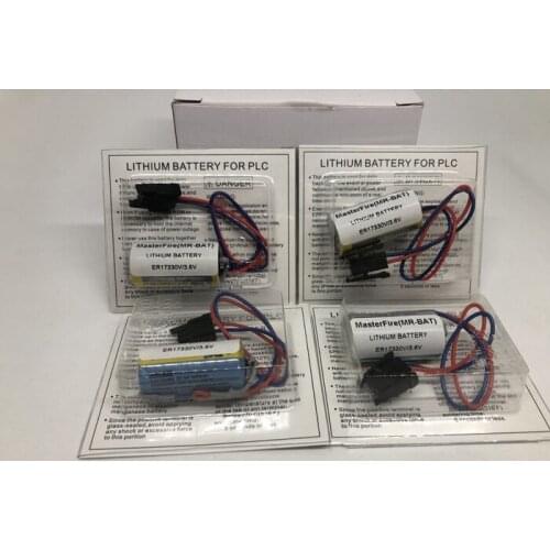 MasterFire 4pcs/lot Original ER17330V MR-BAT CNC 3.6V 1700mah PLC Lithium Battery For Mitsubishi ER17330V/3.6V PLC Batteries