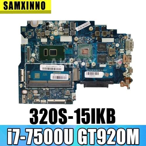 Laptop motherboard For Lenovo ideapad 320S-15IKB CIUYA YB SA SB SD LA-E541P MAIN BOARD SR341 i7-7500U CPU 920MX GPU