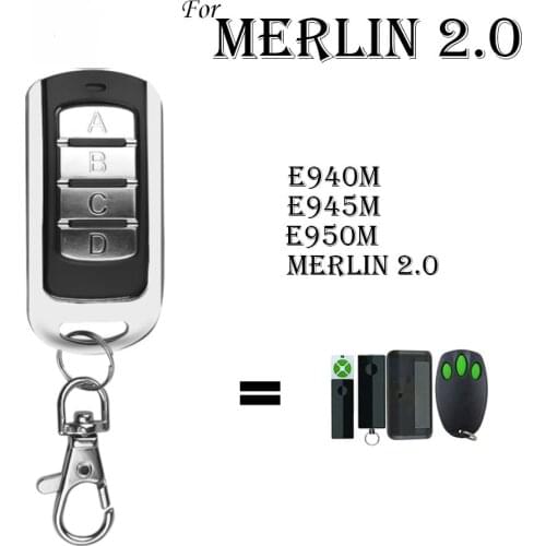 MERLIN 2.0 E940M E945M E950M remote control merlin garage gate door remote control 433MHz