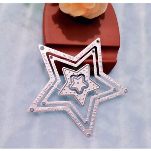 Pentagram decoration Metal Cutting Dies for DIY Scrapbooking Album Paper Cards Decorative Crafts Embossing Die Cuts