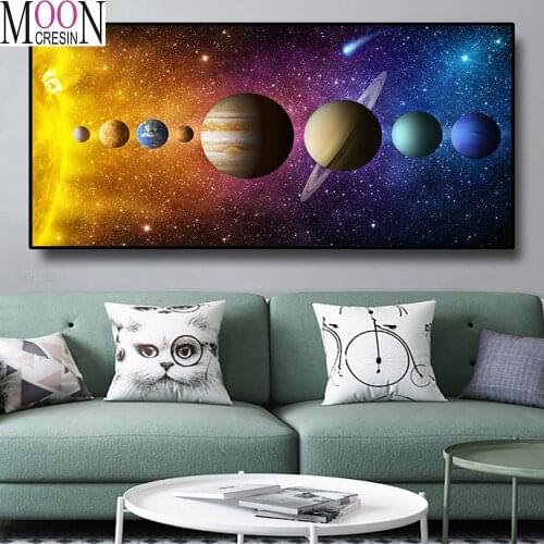 80x40cm diamond mosaic Planet diamond painting cross stitch 5d diy diamond embroidery full Square round drill abstract wall art