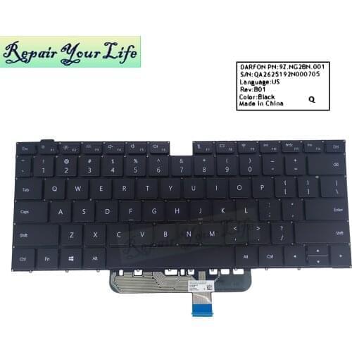 New US UK GB Backlit Keyboard for Huawei MateBook D 14 NbB-WAH9P WAE9P WAQ9R HLY-W29RL Laptop keyboards Genuine 9Z.NG2BN.001