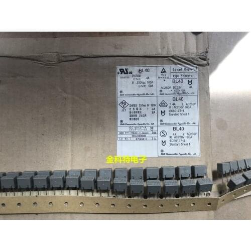 Original New 100% BL40 T4AL AC250V 12.5x10x7.5MM high precision miniature fuse 4A