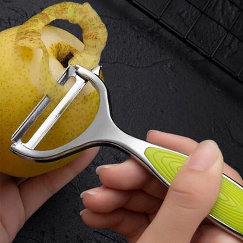 Stainless Steel Vegetable Fruit Peeler With Non-slip Handle Multi-function Jagged Level Blade Cutter Grater Kitchen Zesters